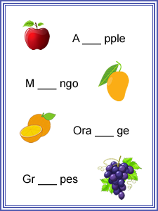 For kindergarten kids to find the Missing Letter Worksheets